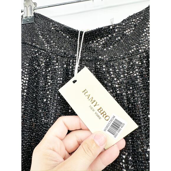 RAMY BROOK Gavin Metallic Sequin Wide Leg Pants Size 6 NEW - Picture 3 of 7